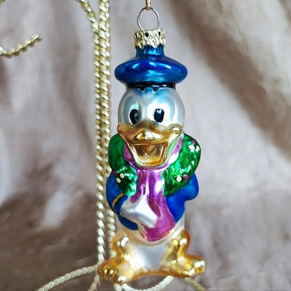 Donald Duck Mercury Blown Glass Figural Disney Vintage Christmas Tree Ornament
